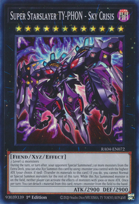 Super Starslayer TY-PHON - Sky Crisis AGOV-EN042 Ultra Ultra Rare Yu-Gi-Oh Age of Overlord in Art