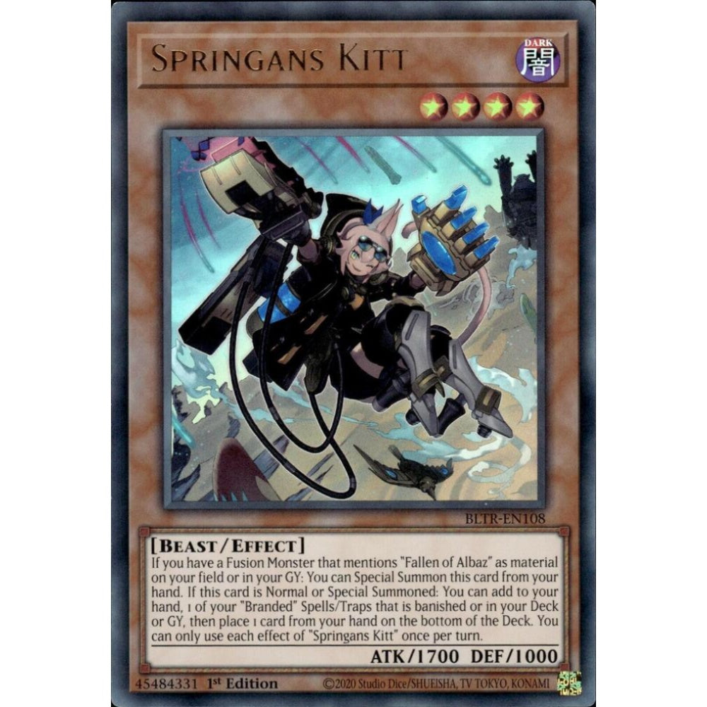 Springans Kitt BLTR-EN108 Ultra Yu-Gi-Oh Battles of Legend: Terminal Revenge