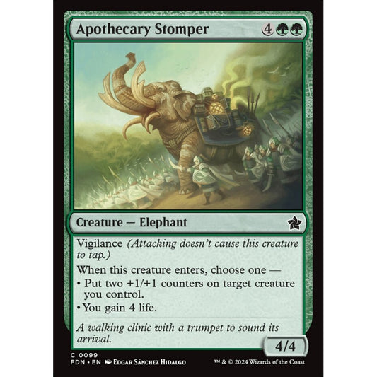 Apothecary Stomper, 99, common, Magic: The Gathering, Foundations