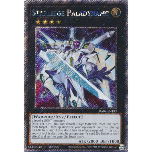 Starliege Paladynamo RA04-EN193 Platinum Platinum Secret Rare Yu-Gi-Oh Quarter Century Stampede in Art