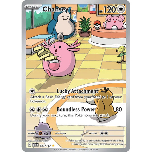 Chansey Illustration Rare 187/167 Pokemon Card Game Twilight Masquerade