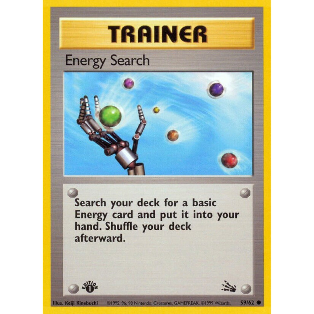 Energy Search Common 59/62 Pokemon Card Game Fossil
