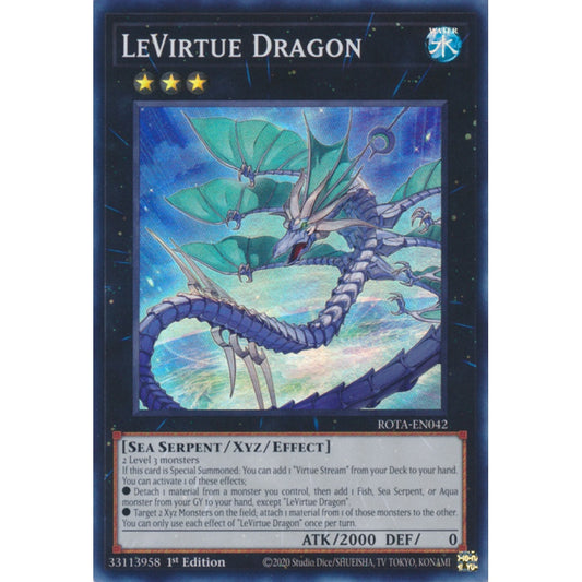 LeVirtue Dragon ROTA-EN042 Super Super Rare Yu-Gi-Oh Rage of the Abyss in Art