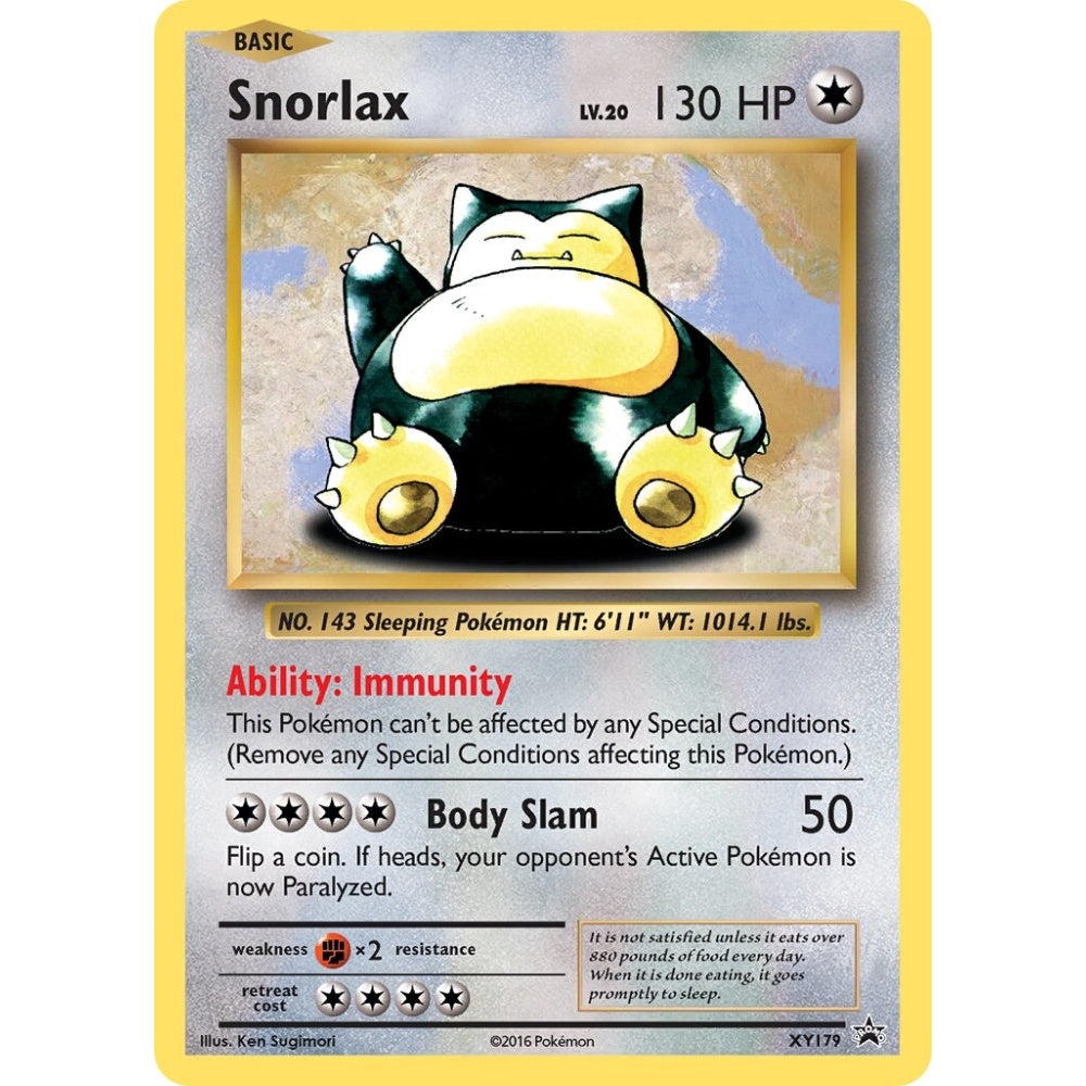 Snorlax Promo XY179 Pokemon Card Game XY Promos