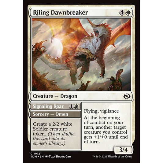 Riling Dawnbreaker // Signaling Roar common 21 Magic the Gathering Tarkir: Dragonstorm