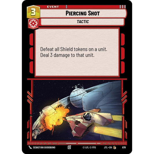 Piercing Shot, C, JTL 678) Foil, Star Wars Unlimited
