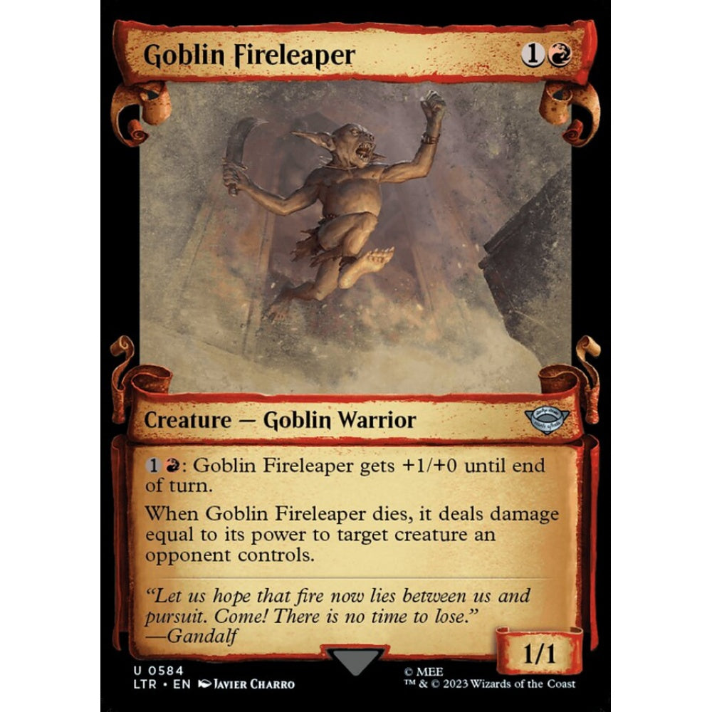 Goblin Fireleaper, uncommon, 584, Magic the Gathering, The Lord of the Rings: Tales of Middle-earth