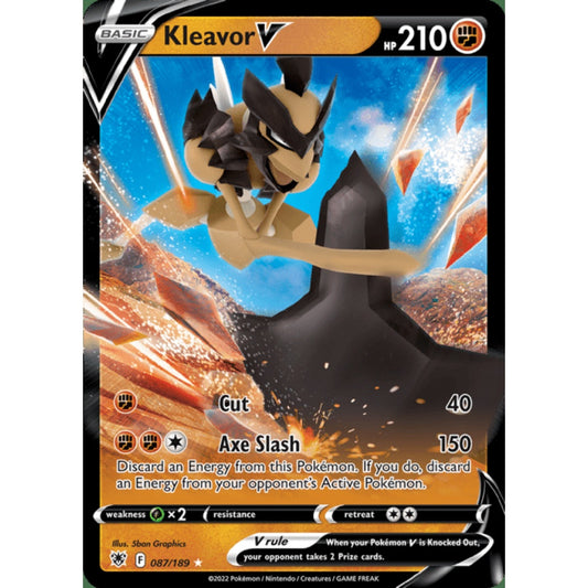 Kleavor V Double Rare 087/189 Pokemon Card Game Astral Radiance