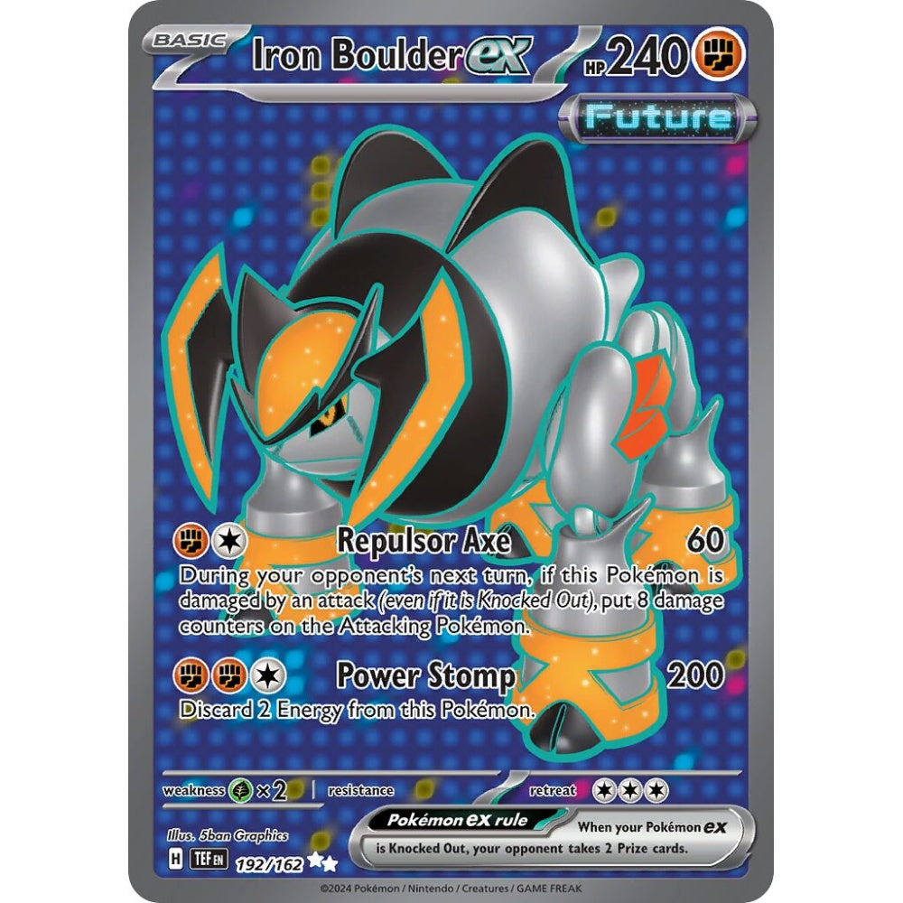 Iron Boulder ex Ultra Rare 192/162 Pokemon Card Game Temporal Forces