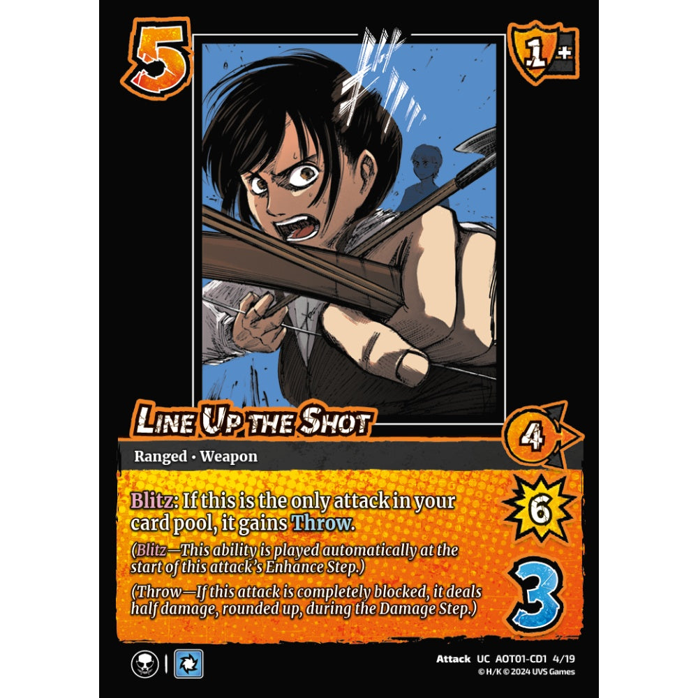 Line Up the Shot, 4/19, UC, UniVersus, Attack on Titan: Battle for Humanity