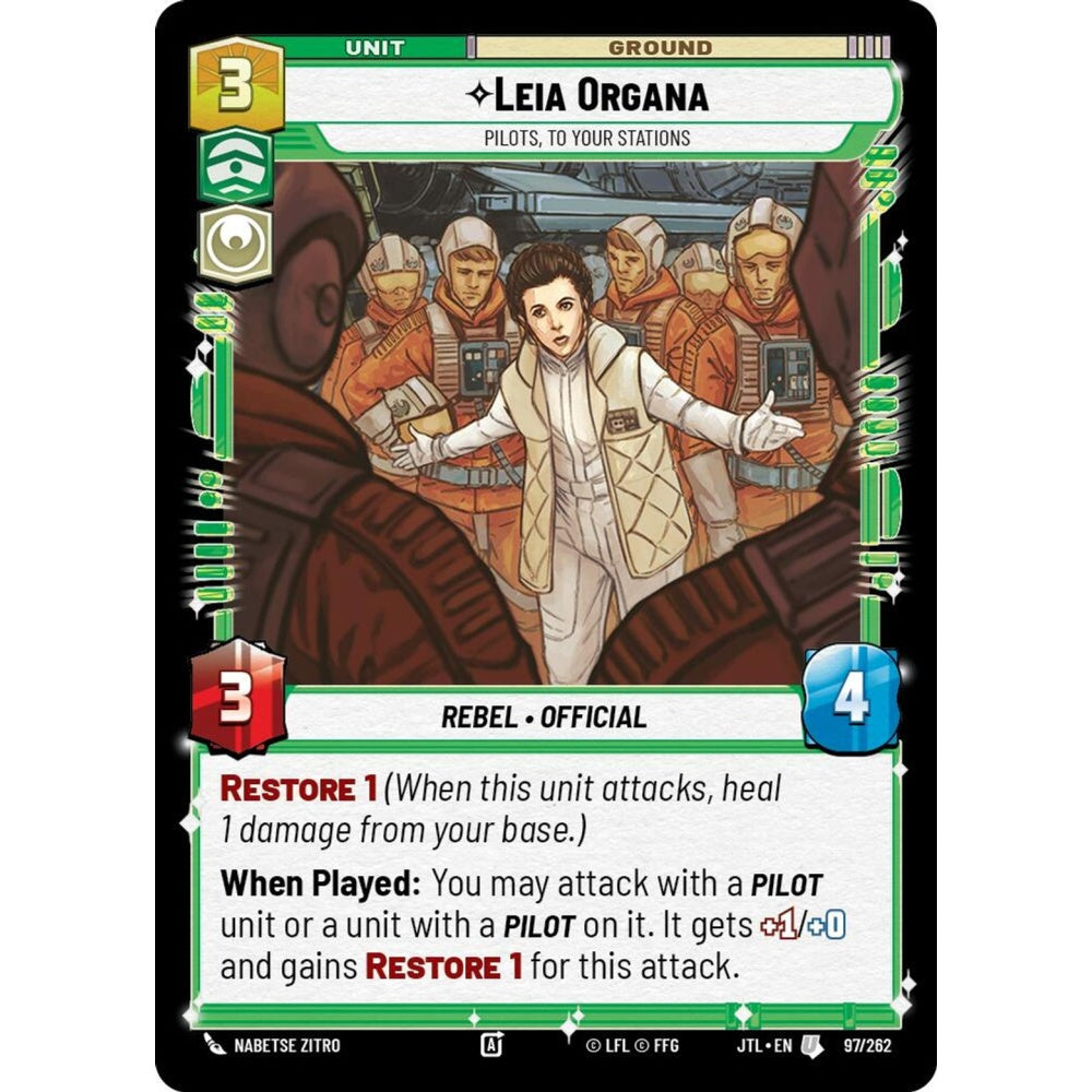 Leia Organa, U, JTL 097), Star Wars Unlimited