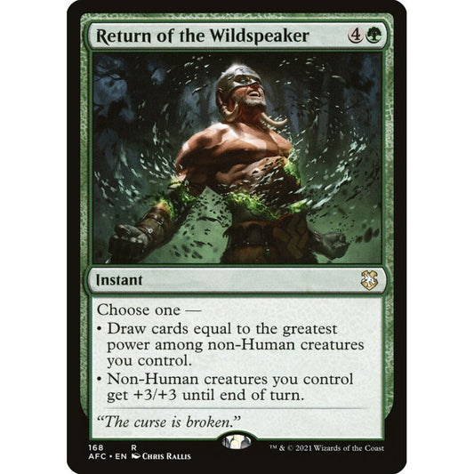 Return of the Wildspeaker rare 168 Magic the Gathering Forgotten Realms Commander