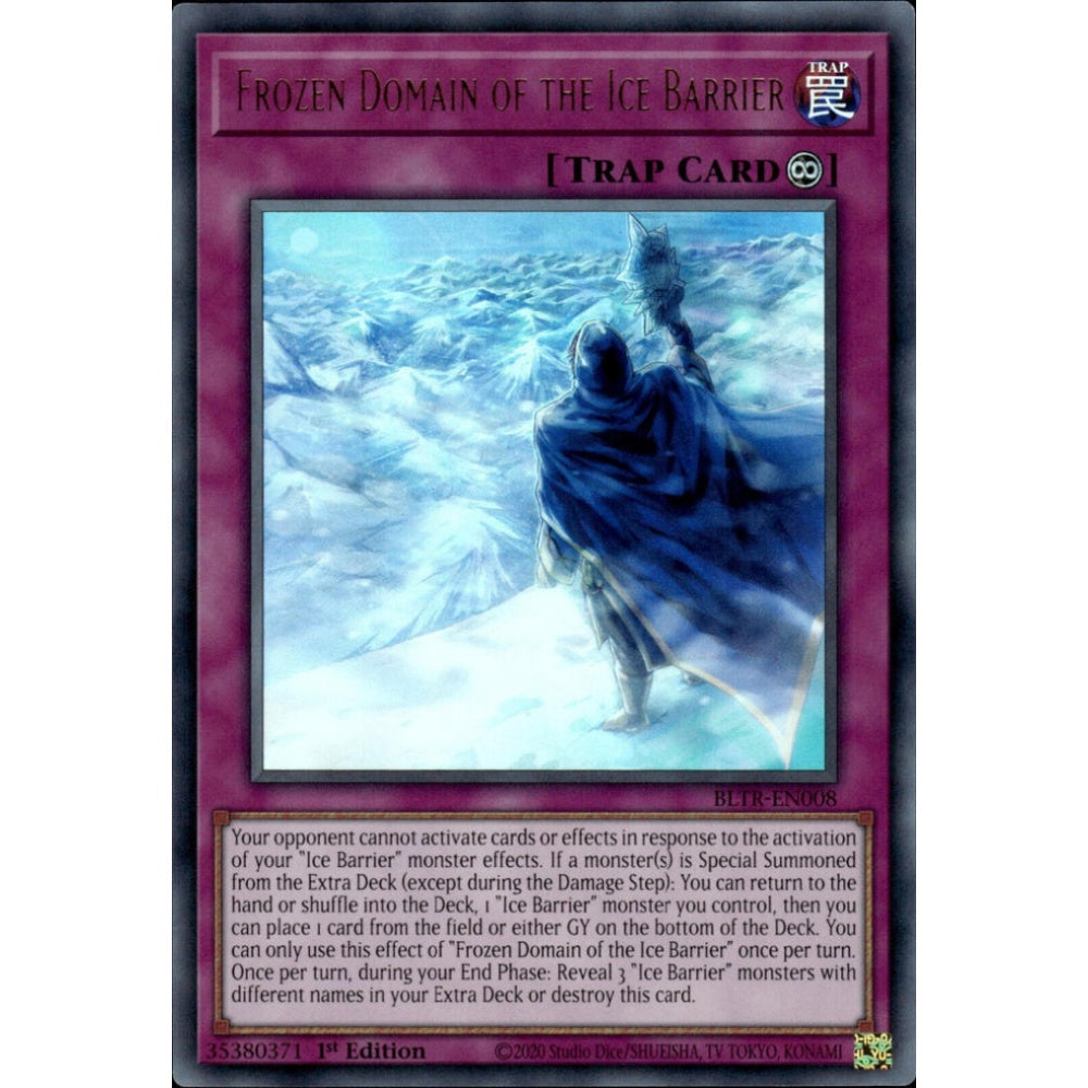 Frozen Domain of the Ice Barrier BLTR-EN008 Ultra Yu-Gi-Oh Battles of Legend: Terminal Revenge