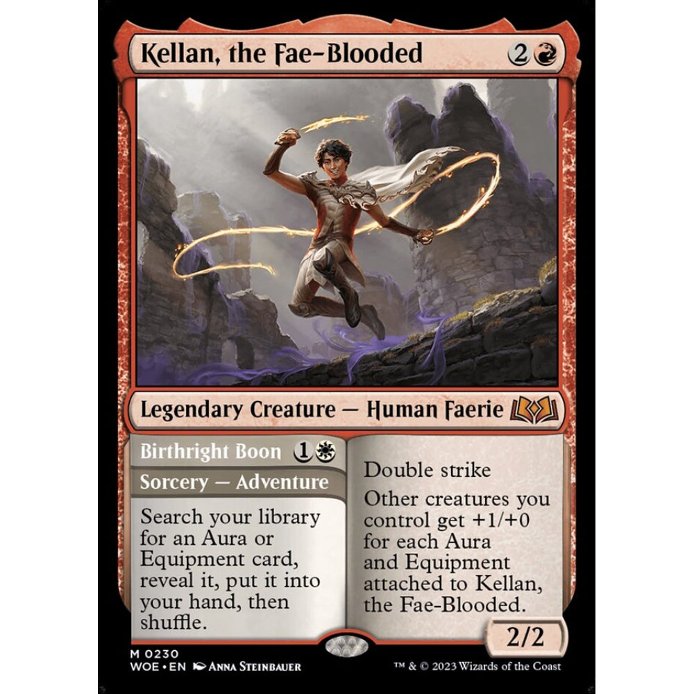Kellan, the Fae-Blooded // Birthright Boon, mythic, 230, Magic the Gathering, Wilds of Eldraine