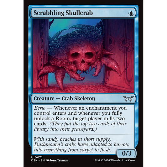 Scrabbling Skullcrab, 71, uncommon, Magic: The Gathering, Duskmourn: House of Horror