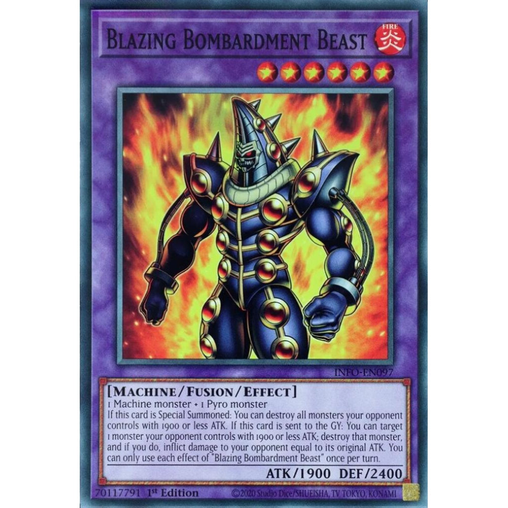 Blazing Bombardment Beast INFO-EN097 Common Yu-Gi-Oh The Infinite Forbidden