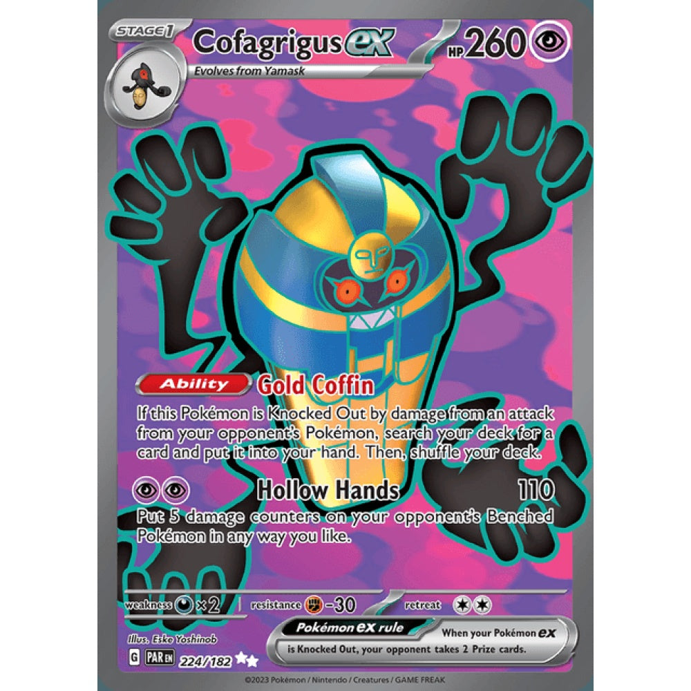 Cofagrigus ex Full Art 224/182 Pokemon Card Game Paradox Rift