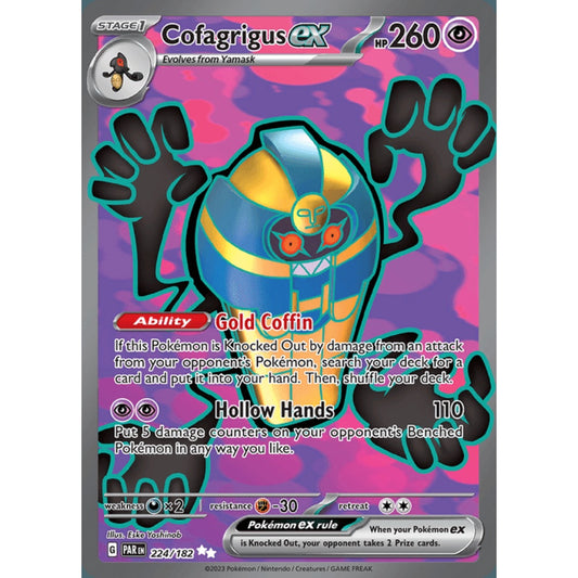 Cofagrigus ex Full Art 224/182 Pokemon Card Game Paradox Rift