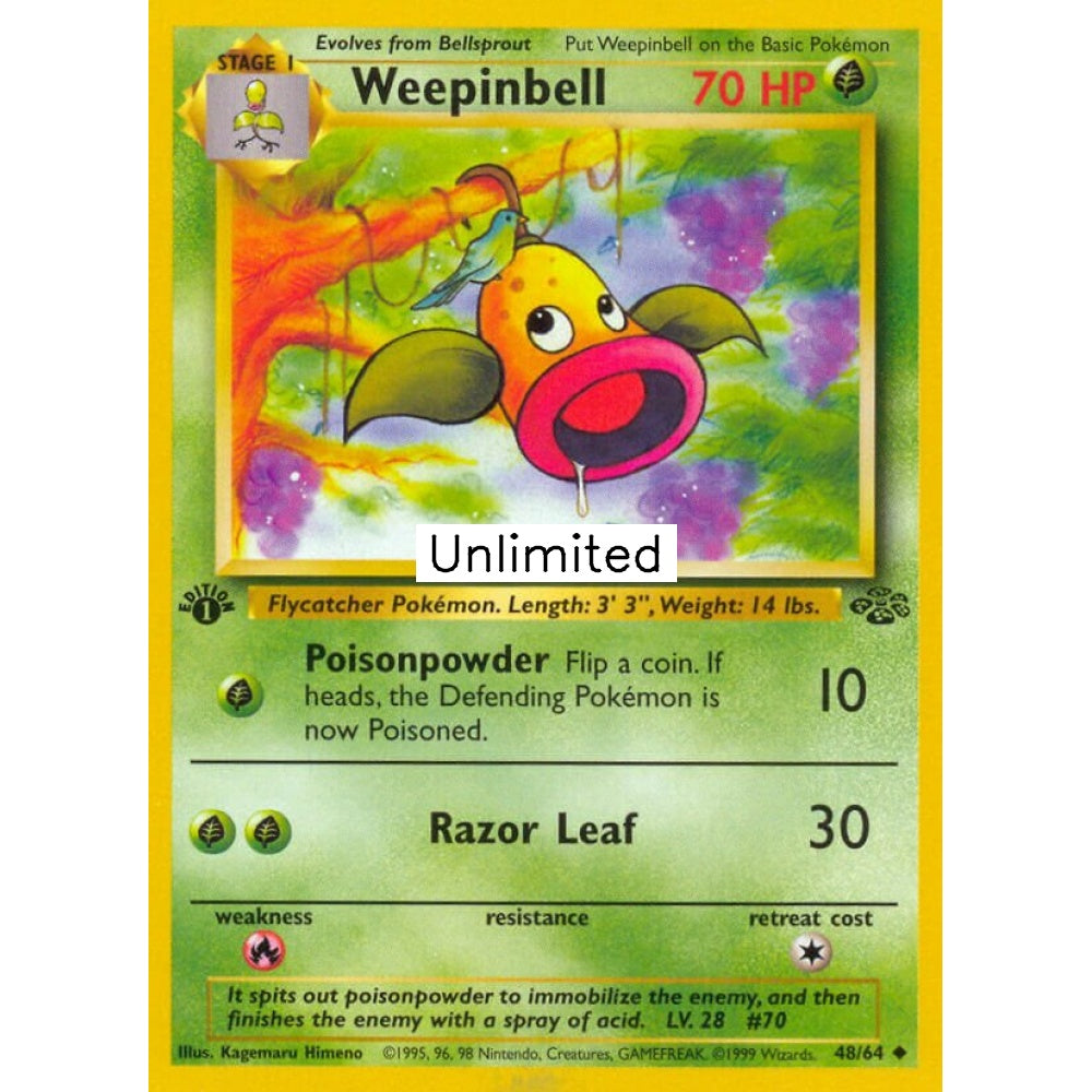 Weepinbell Uncommon 48/64 Pokemon Card Game Jungle