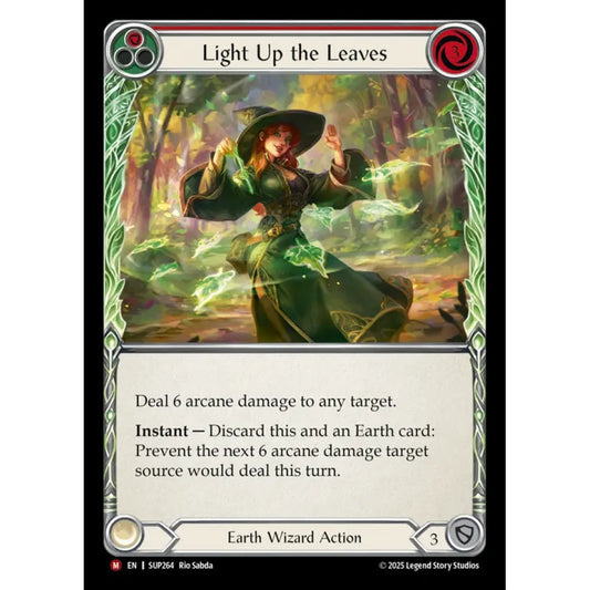 Light Up the Leaves SUP264 Majestic Flesh & Blood Trading Card Game Super Slam in Regular Art