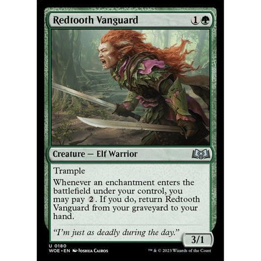 Redtooth Vanguard, uncommon, 180, Magic the Gathering, Wilds of Eldraine