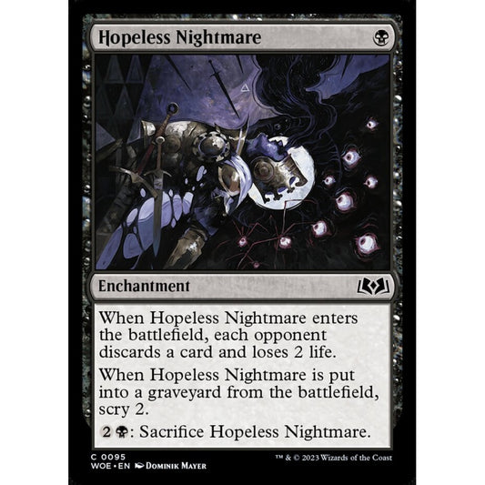 Hopeless Nightmare, common, 95, Magic the Gathering, Wilds of Eldraine