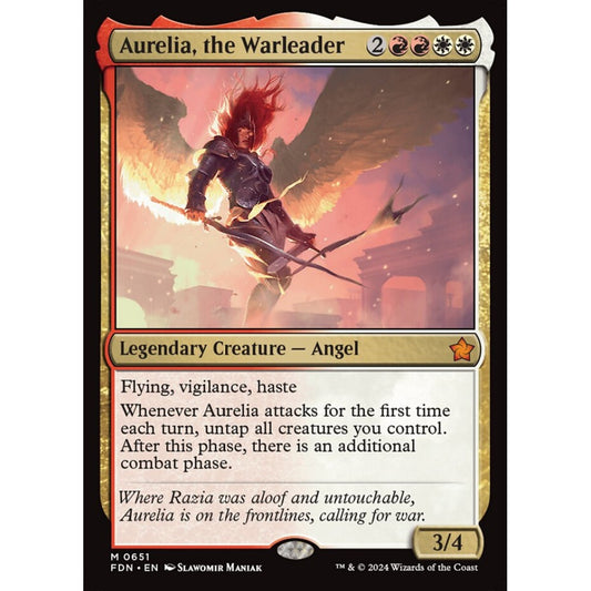 Aurelia, the Warleader, 651, mythic, Magic: The Gathering, Foundations