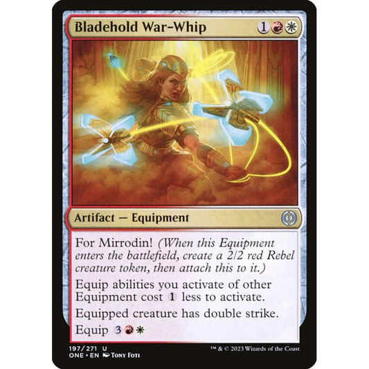 Bladehold War-Whip, uncommon, 197, Magic the Gathering, Phyrexia: All Will Be One