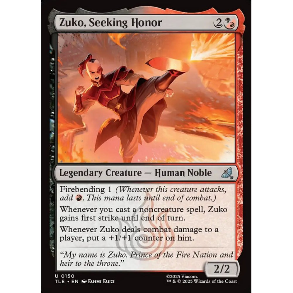Zuko, Seeking Honor uncommon 150 Magic the Gathering Avatar: The Last Airbender Eternal