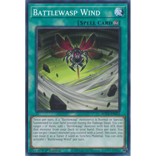 Battlewasp Wind ROTA-EN052 Common Common Yu-Gi-Oh Rage of the Abyss in Art