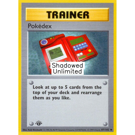 Pokédex Uncommon 87/102 Pokemon Card Game Base Set