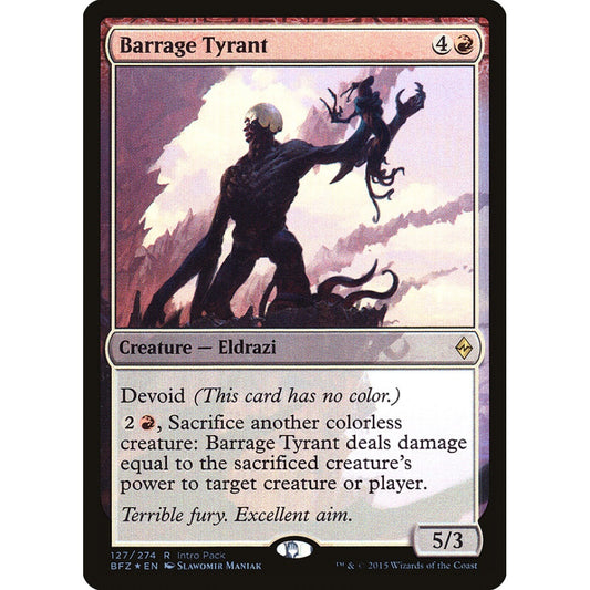 Barrage Tyrant rare 127 Magic the Gathering Battle for Zendikar Promos
