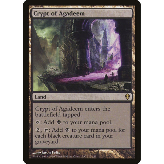Crypt of Agadeem rare 212 Magic the Gathering Zendikar