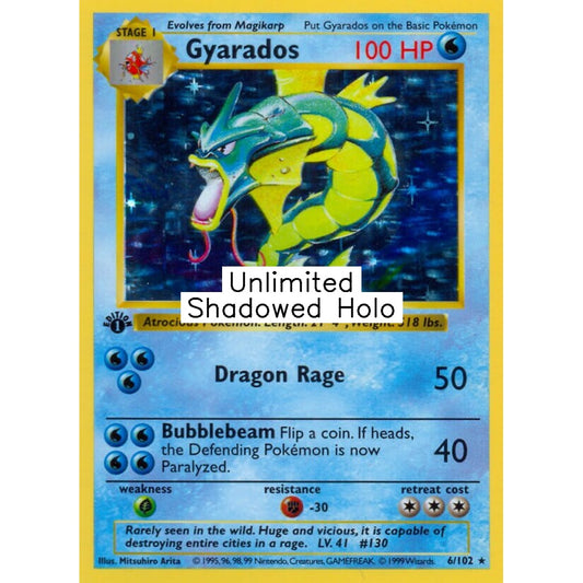 Gyarados Holo Rare 6/102 Pokemon Card Game Base Set
