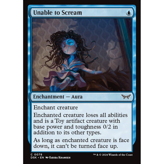 Unable to Scream, 78, common, Magic: The Gathering, Duskmourn: House of Horror