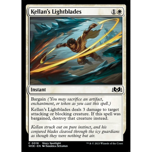 Kellan's Lightblades, common, 18, Magic the Gathering, Wilds of Eldraine