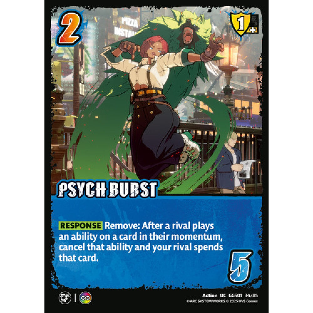 Psych Burst 34/85 Universus Card Game Guilty Gear -Strive- UC Non-Foil