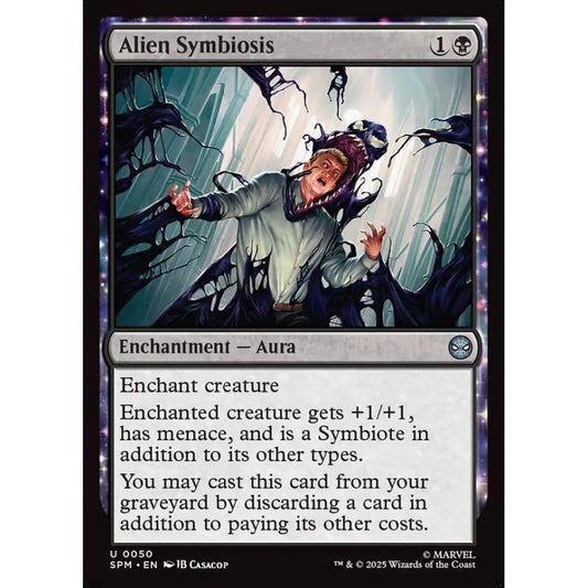 Alien Symbiosis uncommon 50 Magic the Gathering Marvel's Spider-Man