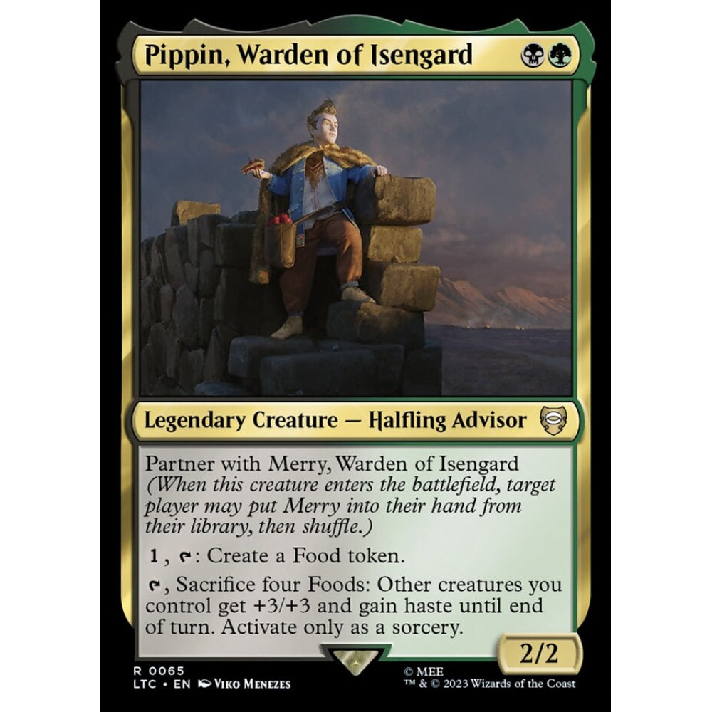 Pippin, Warden of Isengard, rare, 65, Magic the Gathering, Tales of Middle-earth Commander