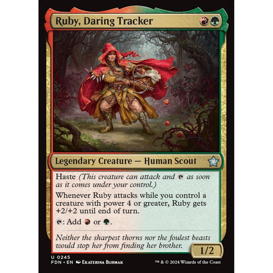 Ruby, Daring Tracker, 245, uncommon, Magic: The Gathering, Foundations