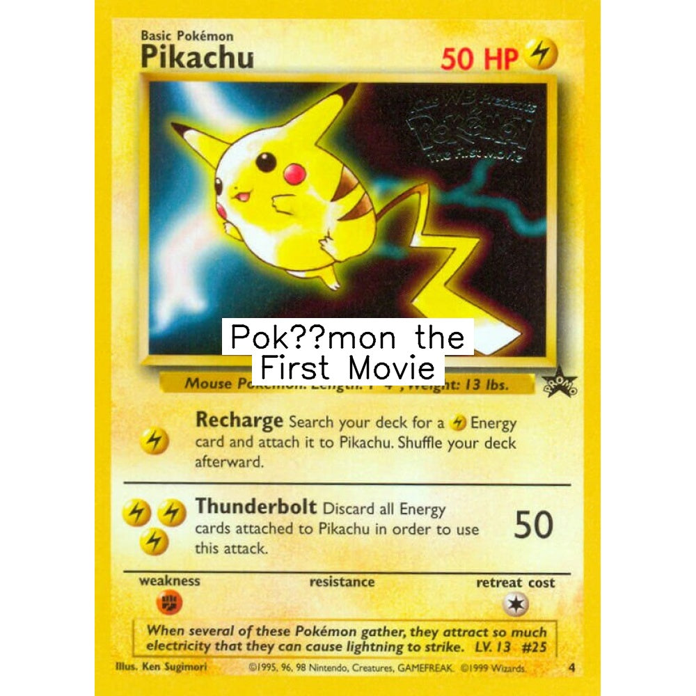 Pikachu Promo 4 Pokemon Card Game Wizards of the Coast Promos