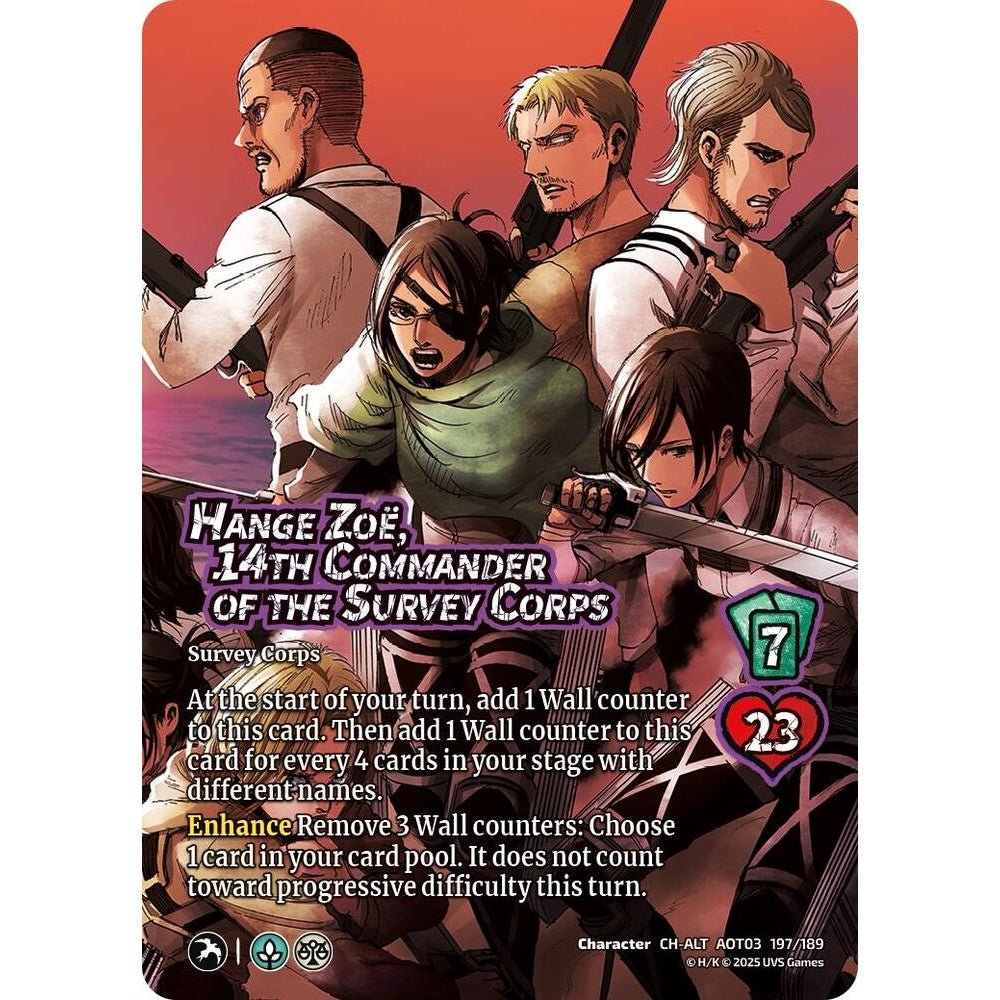 Hange Zoe, 14th Commander of the Survey Corps 197/189 AOT03 Universus Attack on Titan: Apocalypse Character CH-ALT