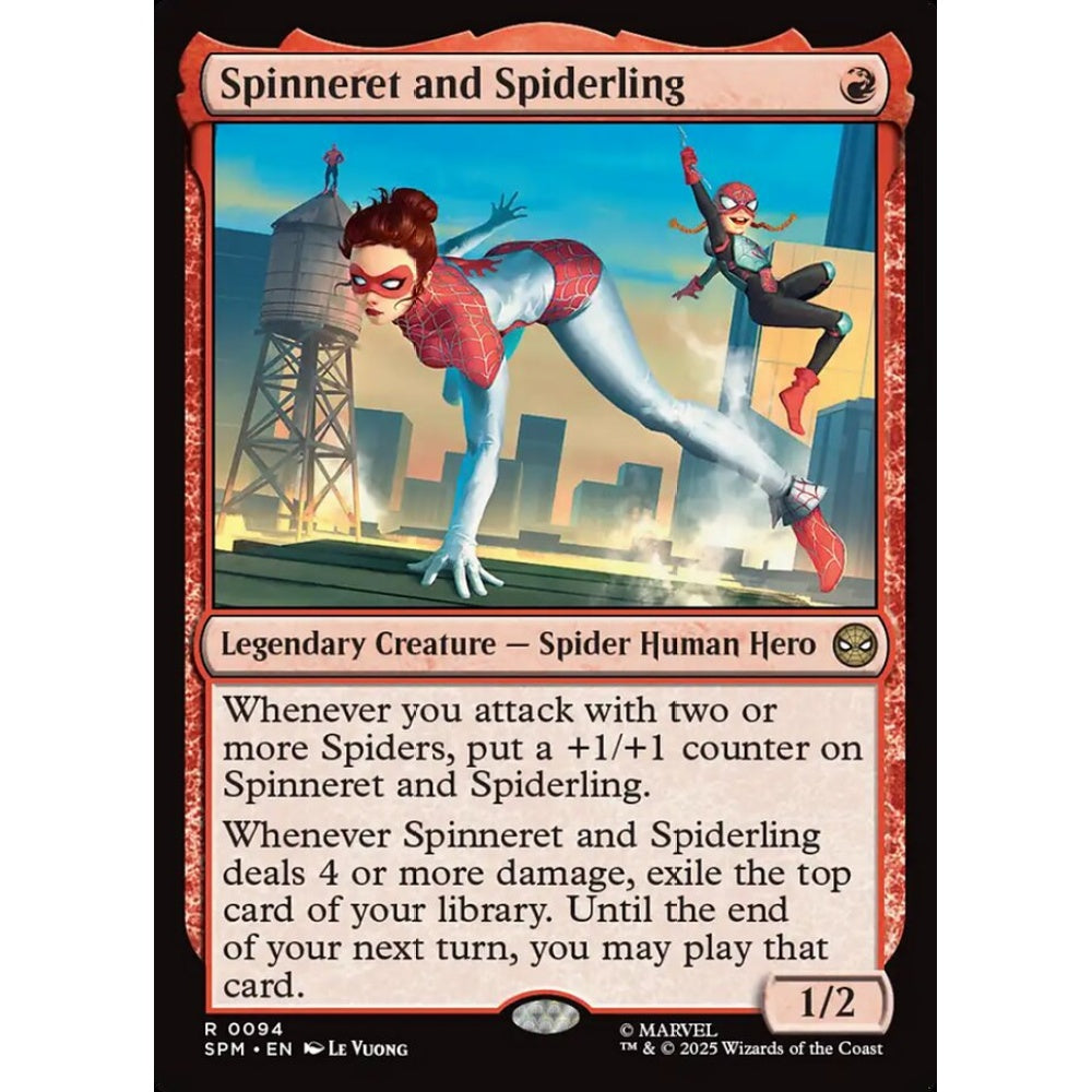 Spinneret and Spiderling rare 94 Magic the Gathering Marvel's Spider-Man