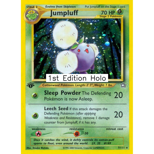 Jumpluff Rare Holo 7/111 Pokemon Card Game Neo Genesis