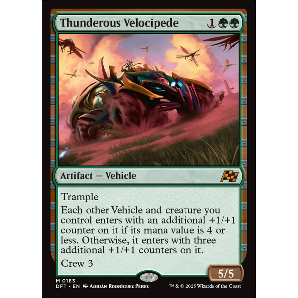 Thunderous Velocipede, 183, mythic, Magic: The Gathering, Aetherdrift