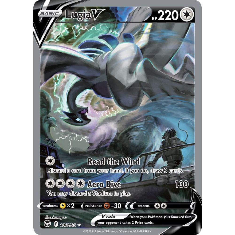 Lugia V Rare Ultra 186/195 Pokemon Card Game Silver Tempest