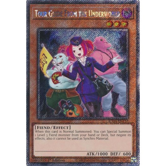 Tour Guide from the Underworld (Alternate Art) (Platinum Secret Rare) RA04-EN157 Platinum Rare Yu-Gi-Oh Quarter Century Stampede