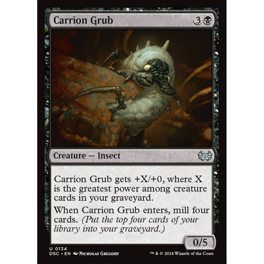 Carrion Grub, 134, uncommon, Magic: The Gathering, Duskmourn: House of Horror