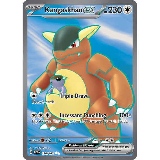 Kangaskhan ex Ultra Rare 190/165 Pokemon Card Game Pokémon 151