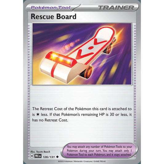 Rescue Board Uncommon 126/131 Pokemon Card Game Prismatic Evolutions